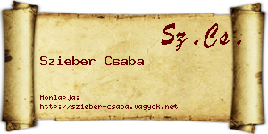 Szieber Csaba névjegykártya